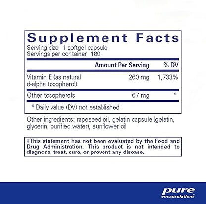 Vitamin E (with mixed tocopherols)