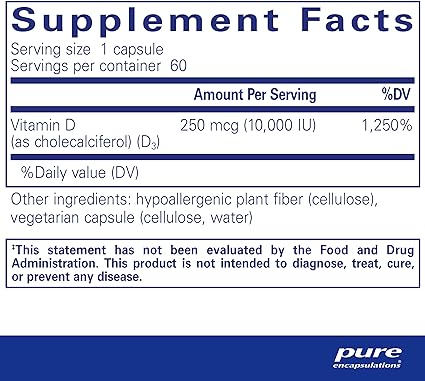 Vitamin D3 250 mcg (10,000 IU)