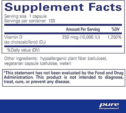 Vitamin D3 250 mcg (10,000 IU)