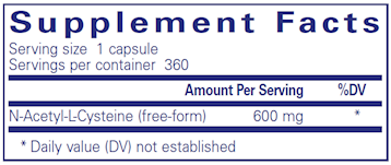 NAC (n-acetyl-l-cysteine) 600 mg