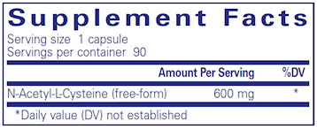 NAC (n-acetyl-l-cysteine) 600 mg