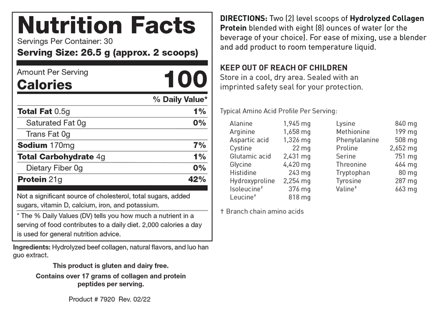 Hydrolyzed Collagen Protein Vanilla Creme